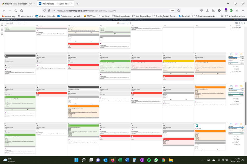 Rotterdam marathon hardloopschema trainingsarrangement in Trainingpeaks